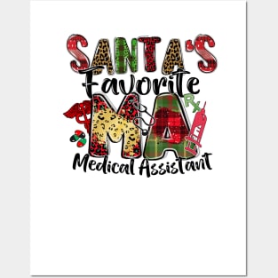 Santa's Favorite Medical Assistant Posters and Art